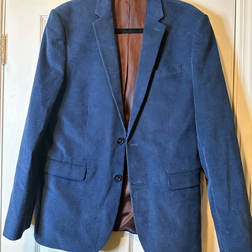 Express Navy Corduroy Blazer